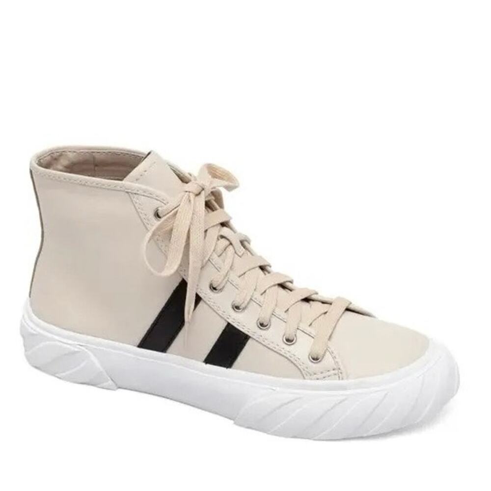 Lisa Vicky Getaway Hightop Sneaker 6.5 Staccato Cream and Black